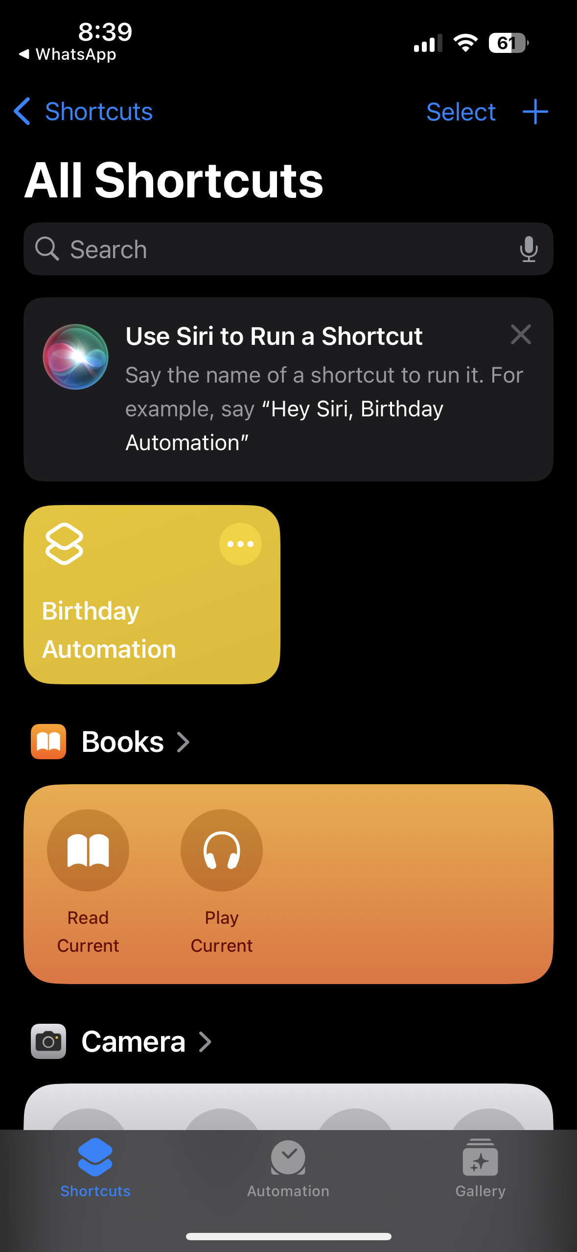 Pick Birthday Automation and finish